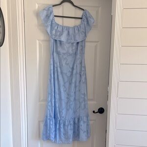 Koko + Mason Light Blue Floral Maxi Dress NEW